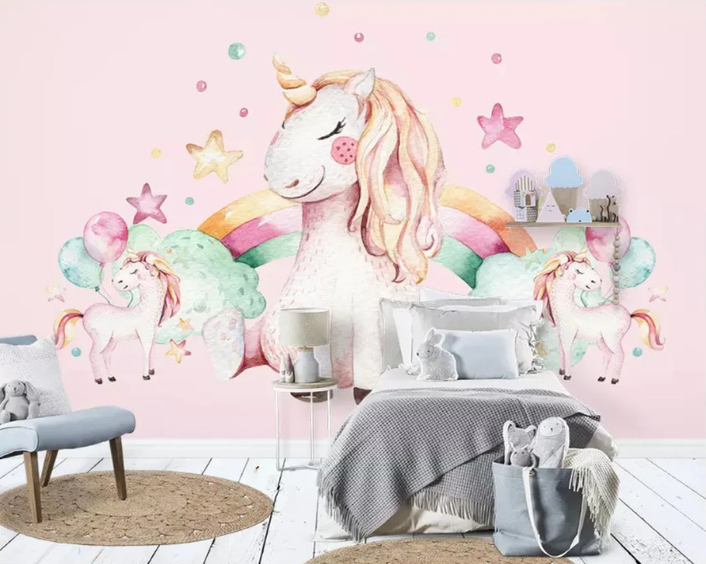 3D Wallpaper Unicorn Playtime Daycare